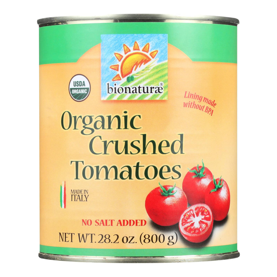 Bionaturae Tomatoes - Organic - Crushed - 28.2 Oz - Case Of 12 - Maras Green